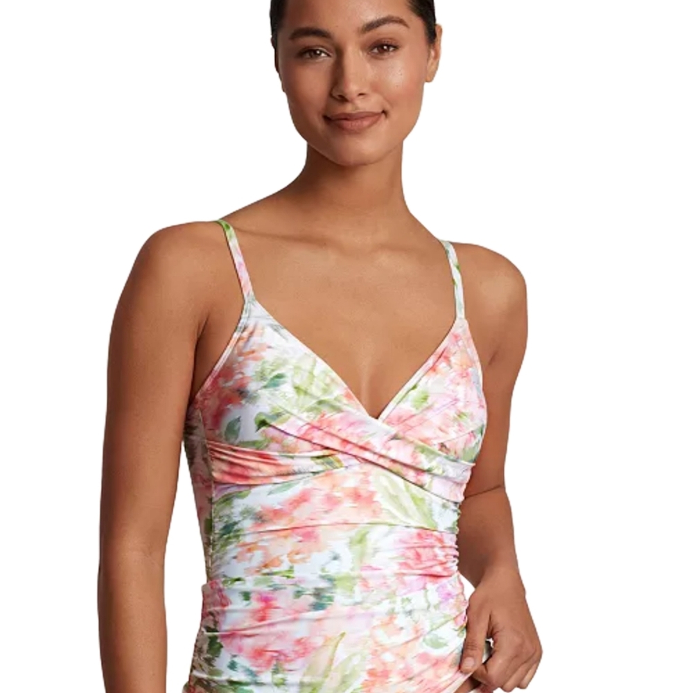 1 Lauren Ralph Lauren floral Tankini top and hipster bottoms size 12
